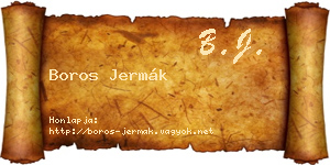 Boros Jermák névjegykártya